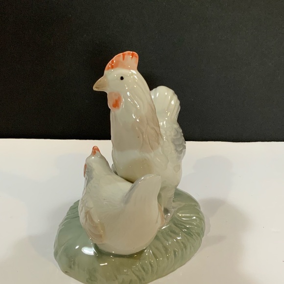 Rooster Hen Chicks ArtMark Figurines Pastel Vintage Made in Tiawan #15 - Picture 4 of 6